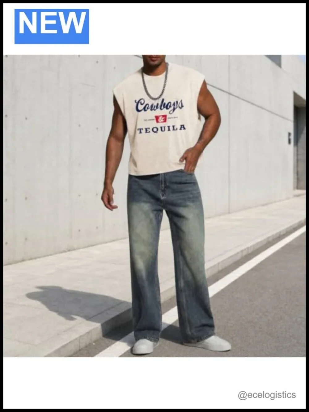 Men's Western Cropped Tank Top Vintage Cowboy Graphic Sleeveless Concert Shirt